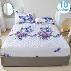 Eco-Friendly Butterfly Print Quilted Bed Mattress Cover Fitted Sheet - Cozy, Whimsical Touch for Your Bedroom Retreat
