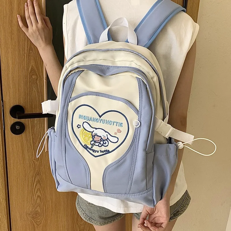 Sanrio Hello Kitty bolso escolar informal de dibujos animados blanco para estudiantes chica lindo Jade canela perro ligero salir viaje mochila para niños