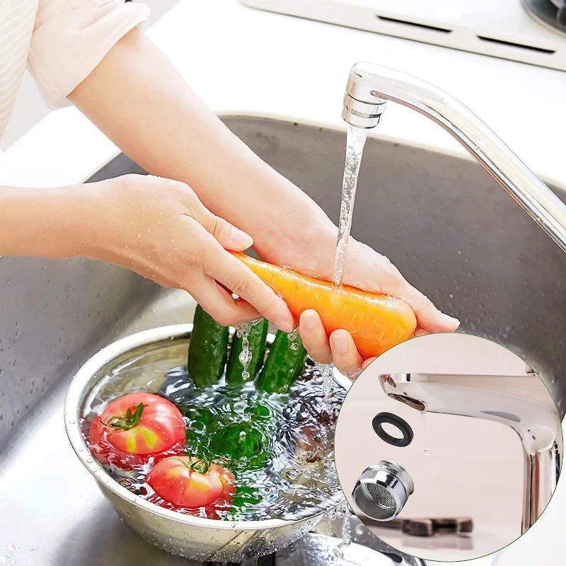 真ちゅう製の節水タップ,3個,交換可能なフィルター,混合範囲24mm,バスルームアクセサリー