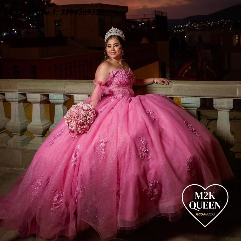 EVLAST индивидуальное блестящее красное платье Quinceanera, бальное платье с кружевной аппликацией и бисером, Мексиканский корсет Sweet 16, Vestidos De 15 Anos E3Q74