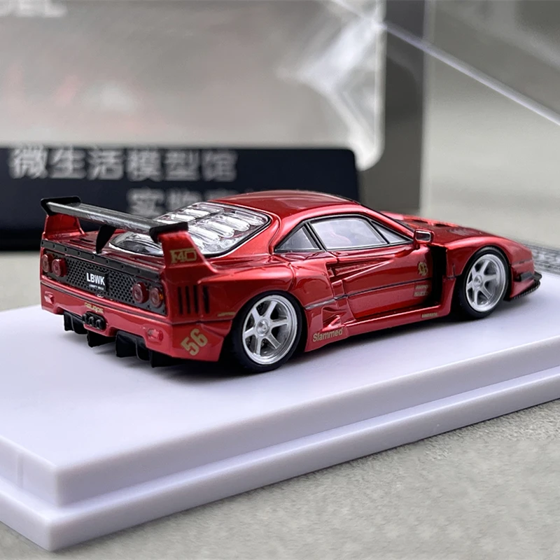 DMモデル ダイキャスト 1/64スケール フェラーリF40 スーパーカーモデル 合金 フェラーリF40 レーシングカーモデル シーンディスプレイ ギフト オーナメント