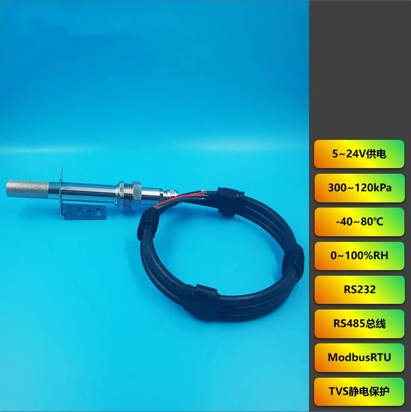 3.3V-24V THAS008 Temperature and Humidity Sensor, Atmospheric Pressure Sensor, TTL RS232, RS485
