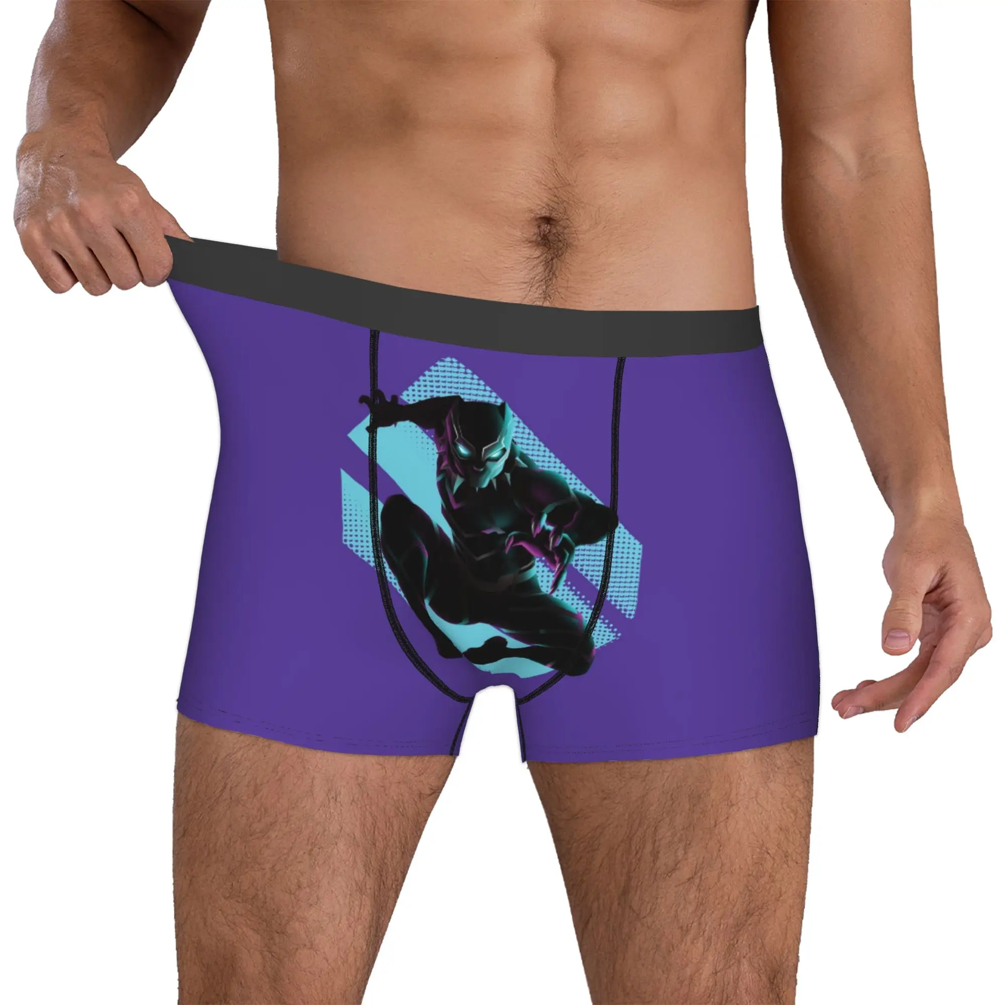 

Custom Black Anime Panther Boxer Shorts For Men 3D Printed Underwear Panties Briefs Soft Underpants