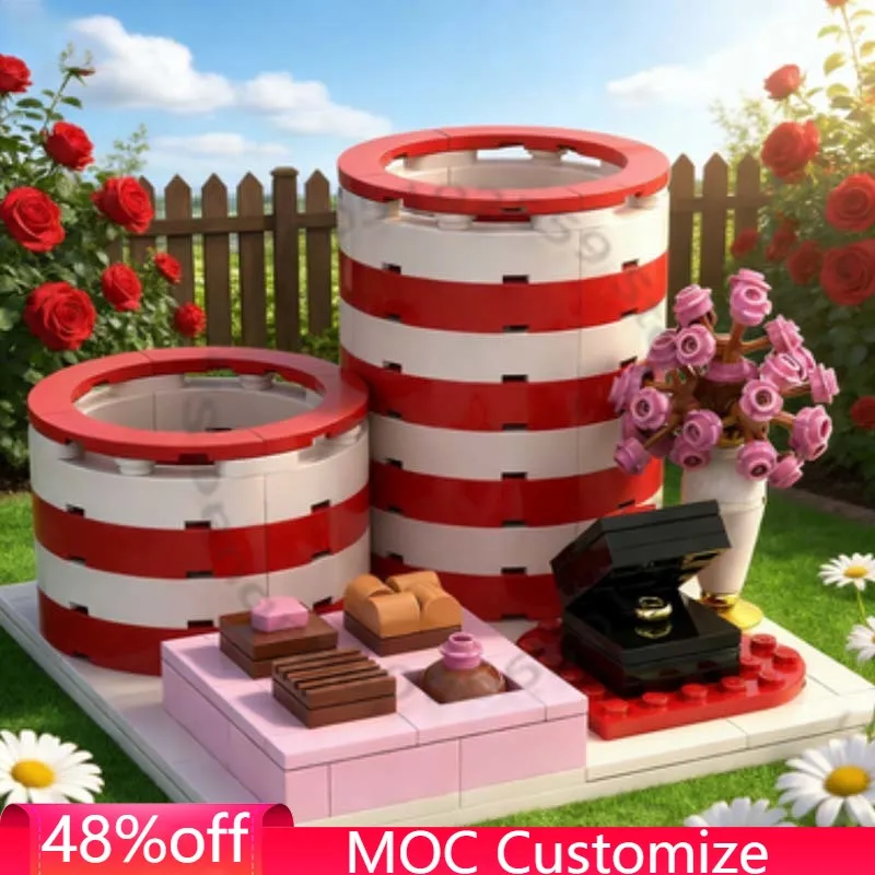 

Набор из 237 деталей: Подставка для карандашей для пары - Модульный конструктор MOC ко Дню святого Валентина, развивающая игрушка-конструктор для мальчиков, подарок на день рождения