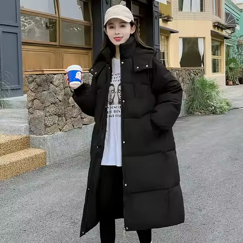 Women's Winter Parka Coat 2024 Korean Version Fashion Loose Lady Outerwear Elegant Versatile Hooded Ladies Down Cotton Jacket