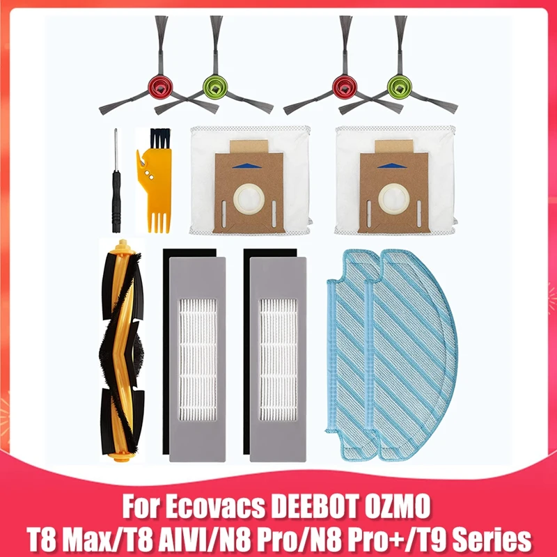 Accessory Kit Replacement For Ecovacs DEEBOT OZMO T8 AIVI T8 Max T8 T9 Series N8 Pro/N8 Pro+ Robot Vacuum Cleaner