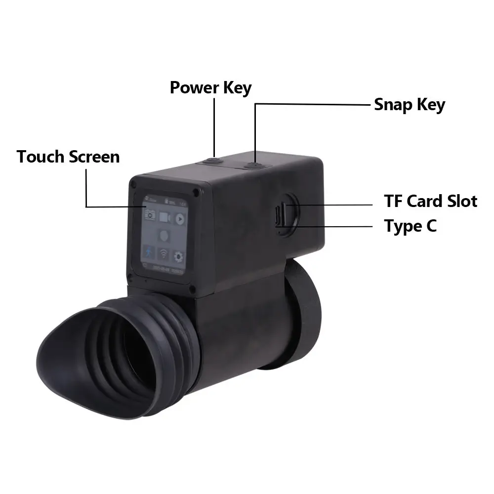 4K Recorder Game Camera with 8x Zoom and Aluminum Build for Outdoor Hunting Sports Action Adventure with Touch Screen
