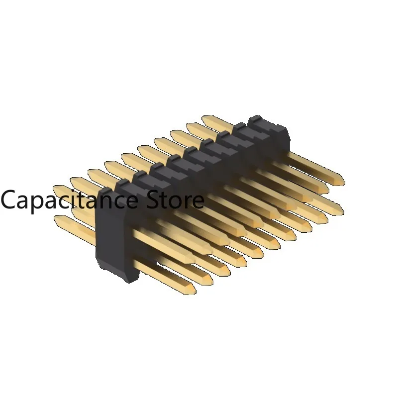 10PCS Single and double row needles are plated with copper  gold  a spacing of 1.27/2.0/2.54. 90/180 degrees.