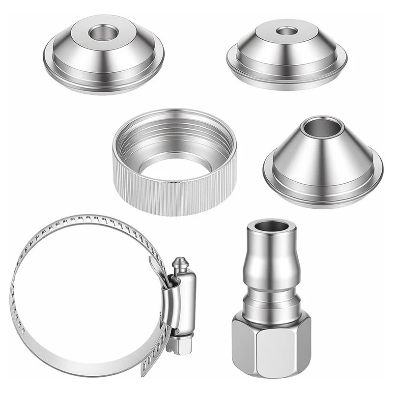 GIGI Mist Nozzle Kit With Thread Collar And Hose Clamp, 3 Sizes Texture Atomizing Spray Nozzles For Cooling Irrigation Systems