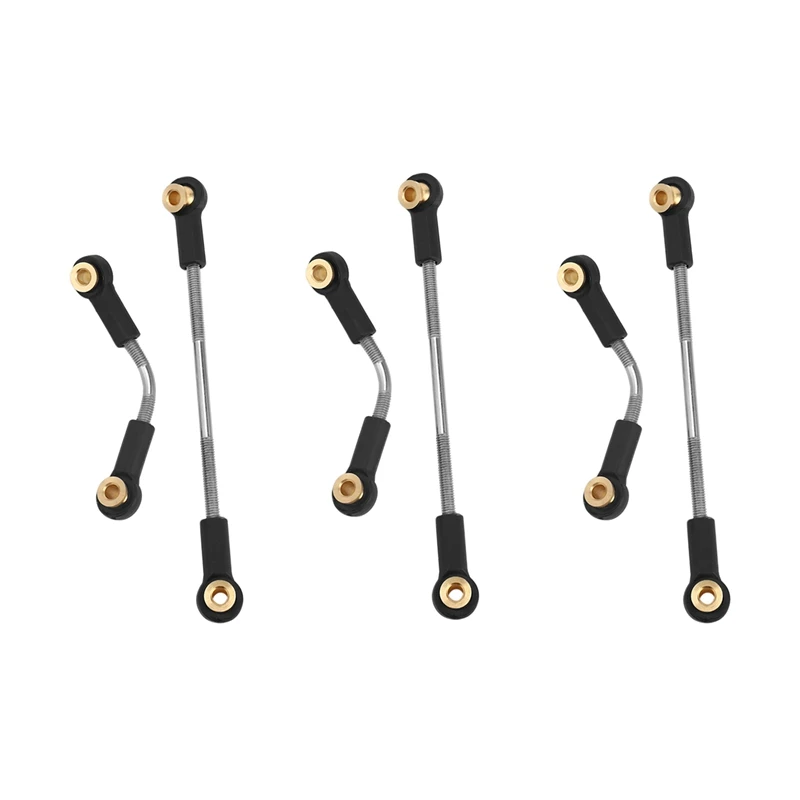 

X18A-3 Set RC Car Steering Pull Rod Upgrade Part Metal RC Steering Rod Durable For WPL B1 B14 B24 B24 C14 C24 1/16