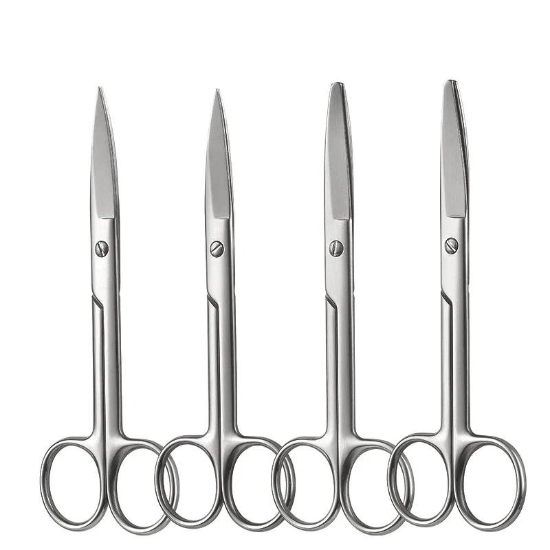 

Medical Nursing Scissors Steel Straight Curved Bandage Gauze Canva Emergency First Aid Nurse Surgical Veterinary Beauty Makeups