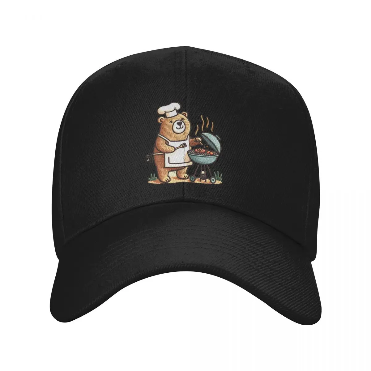 Fashion Bear BBQ Chef Embroidery Design - Culinary Outdoor Art baseball cap Trucker Cap Brand Cap