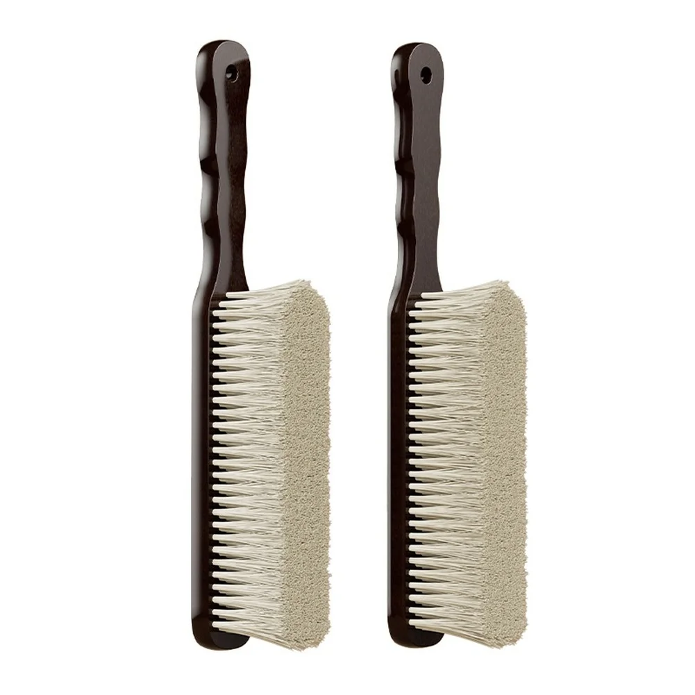 New Walnut Wood Clothes Brush Dense Bristle For Wool Coat Sweater Fabric Lint Remover Household Garment Cleaning Care Accessory