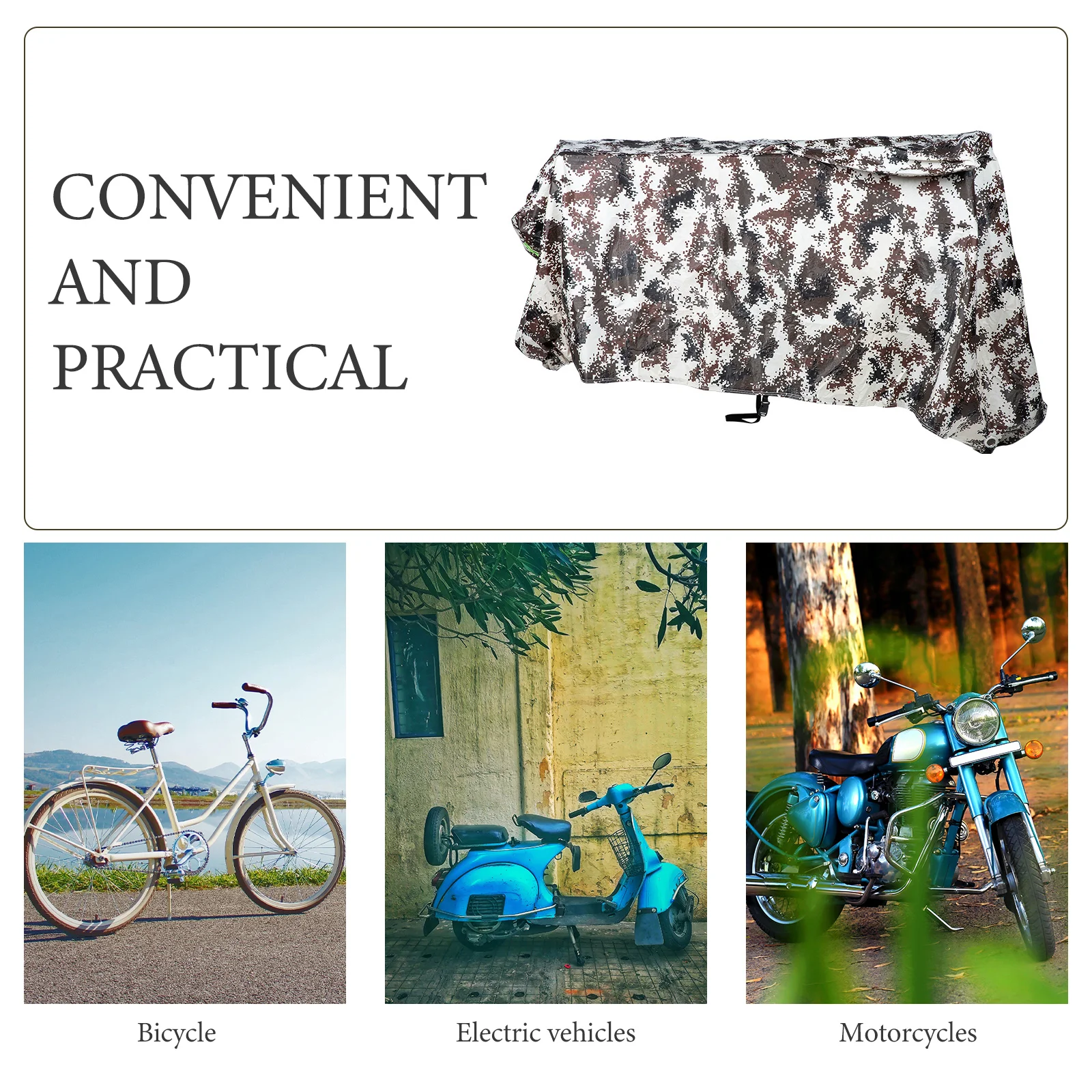 

Waterproof Bike Cover Scooter Motorcycle Rainproof Protector Dustproof Outdoor Indoor Sun Protection Washable for