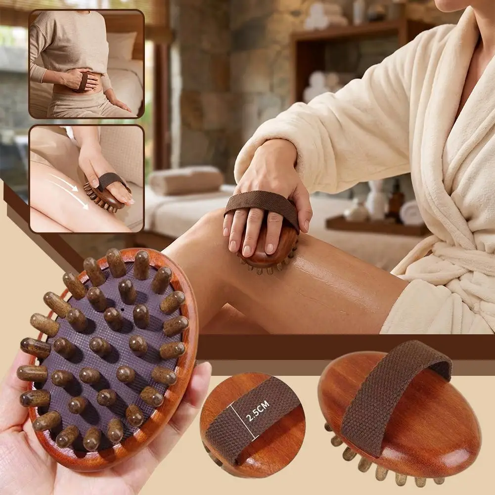 

Portable 2 In 1 Dry Skin Brush With Natural Bristle Removes Dead Skin Eases Muscle Tension And Optimizes Body Circulation Health
