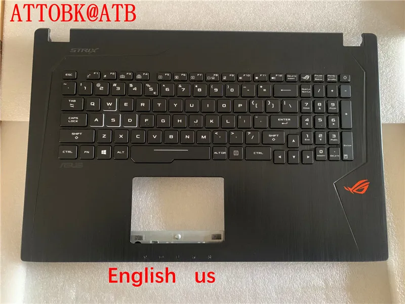 Nowy rosyjski/angielski klawiatura do laptopa Asus GL753 GL753VD GL753VE FX753 FX753VD podświetlany z pokrywą C