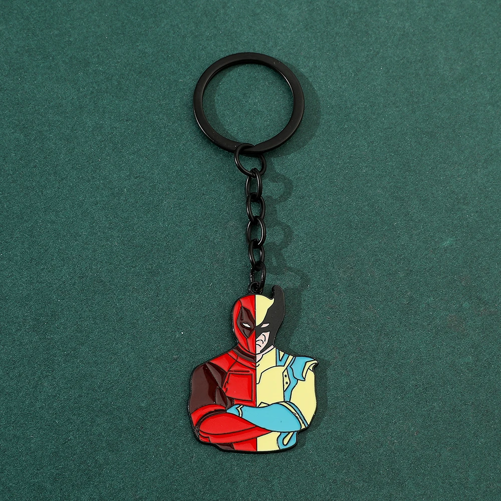 Deadpool and Wolverine Keychain for Men and Women, Creative Cool Pendant, Cosplay Jewelry Gift