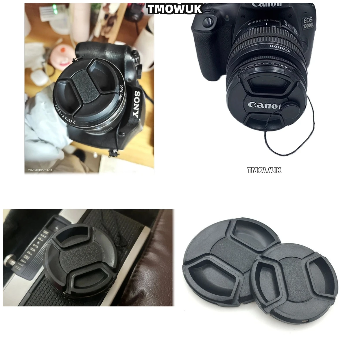 

For FUJIFILM X-T70 X-T4 X-Pro3 X-A10 X-H2 X-M6 X-E3 X-T50 X-T1 X-T30 Mark II Camera Lens Cap Protective Cover Center Pinch Snap-