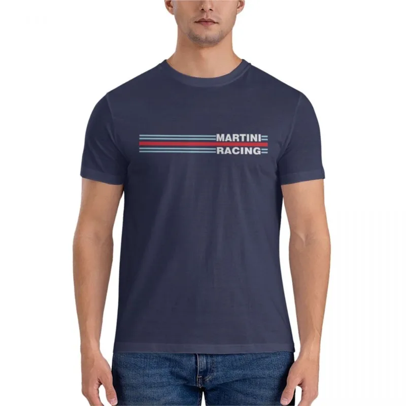 brand men cotton t-shirt Martini Racing stripe (backgroundless) Essential T-Shirt clothes for men tops