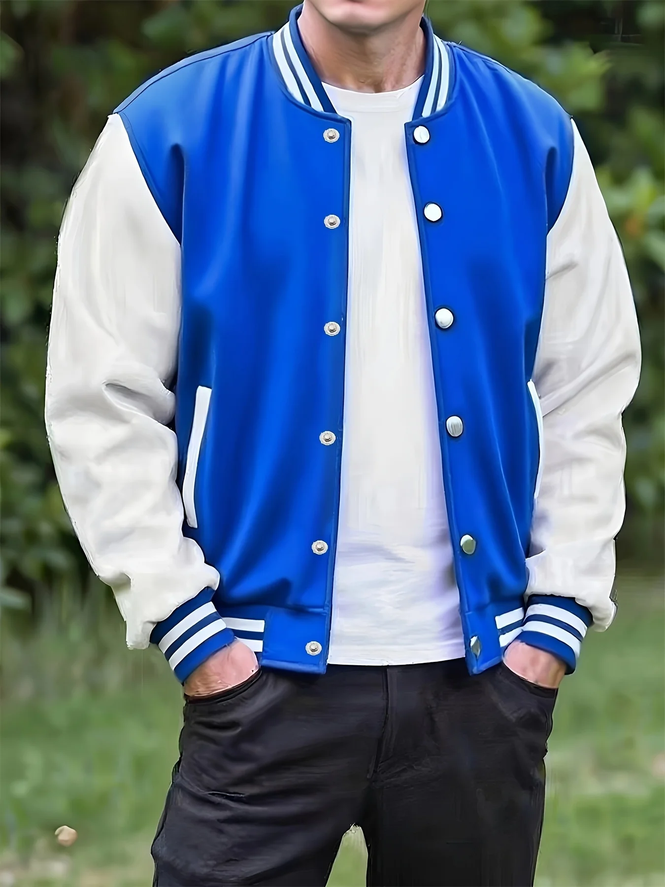 Baseball jacket men's trendy brand jacket 2026 new spring heavyweight contrasting American men's jacket
