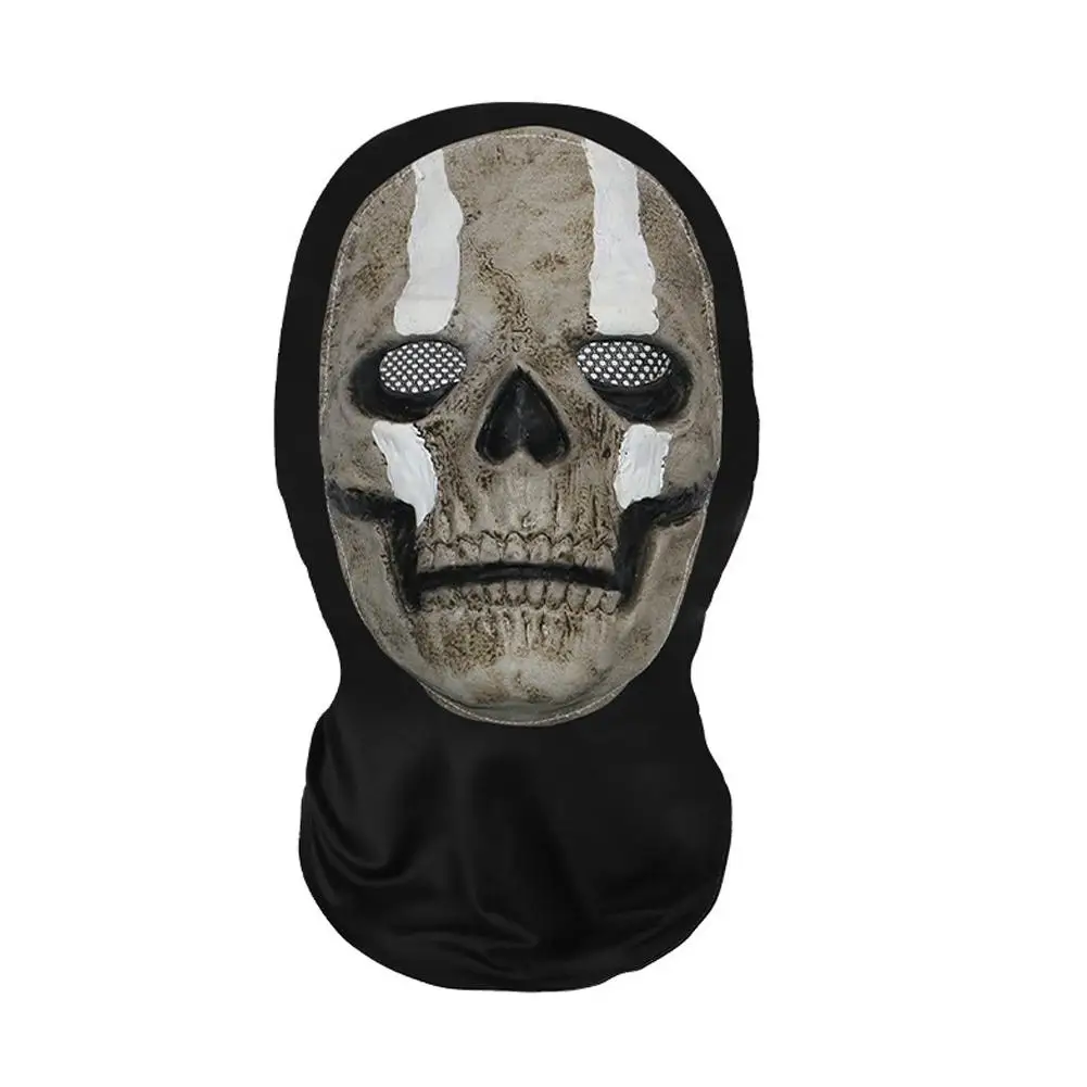 Halloween-Geistergesicht 3D-gedruckte Maske, dehnbares Netz, Vollgesichtsmaske, Totenkopf-Rollenspiel-Kopfbedeckung, Halloween-Cosplay-Horror-Balaclava – Detail 2