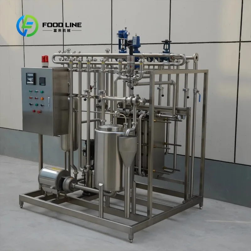 the Plate-type Pasteurizer for Milk, Fruit Juice Automatic Temperature Control Beverages Sterilization Equipment Customized