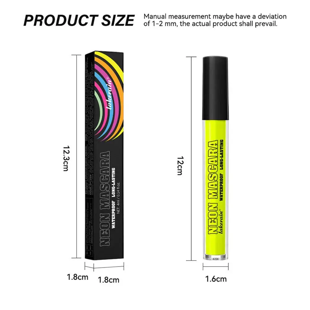 カラフルなカーリングマスカラ防水速乾まつげエクステンションマルチカラーまつげメイク持続防水 5 色マスカラ