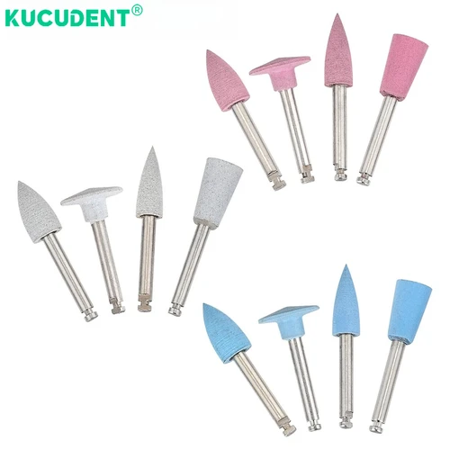Imagen 2 del producto 12 unids/set de cabezales de pulido de goma de silicona Dental pulidor de dientes 2,35mm acabado RA para odontología de pieza de mano de baja velocidad