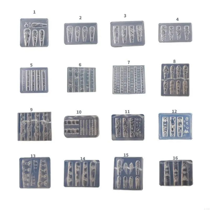 

448E Элегантная силиконовая плесень из бахнота для стильного искусства для ногтей и ювелирных дизайнов