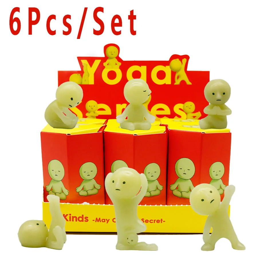 5 أنواع SMISS سلسلة متعددة Noctilucent الأخضر دمية صندوق أعمى عمل أرقام الديكور سطح المكتب لعبة مجسمة لهدايا الكريسماس