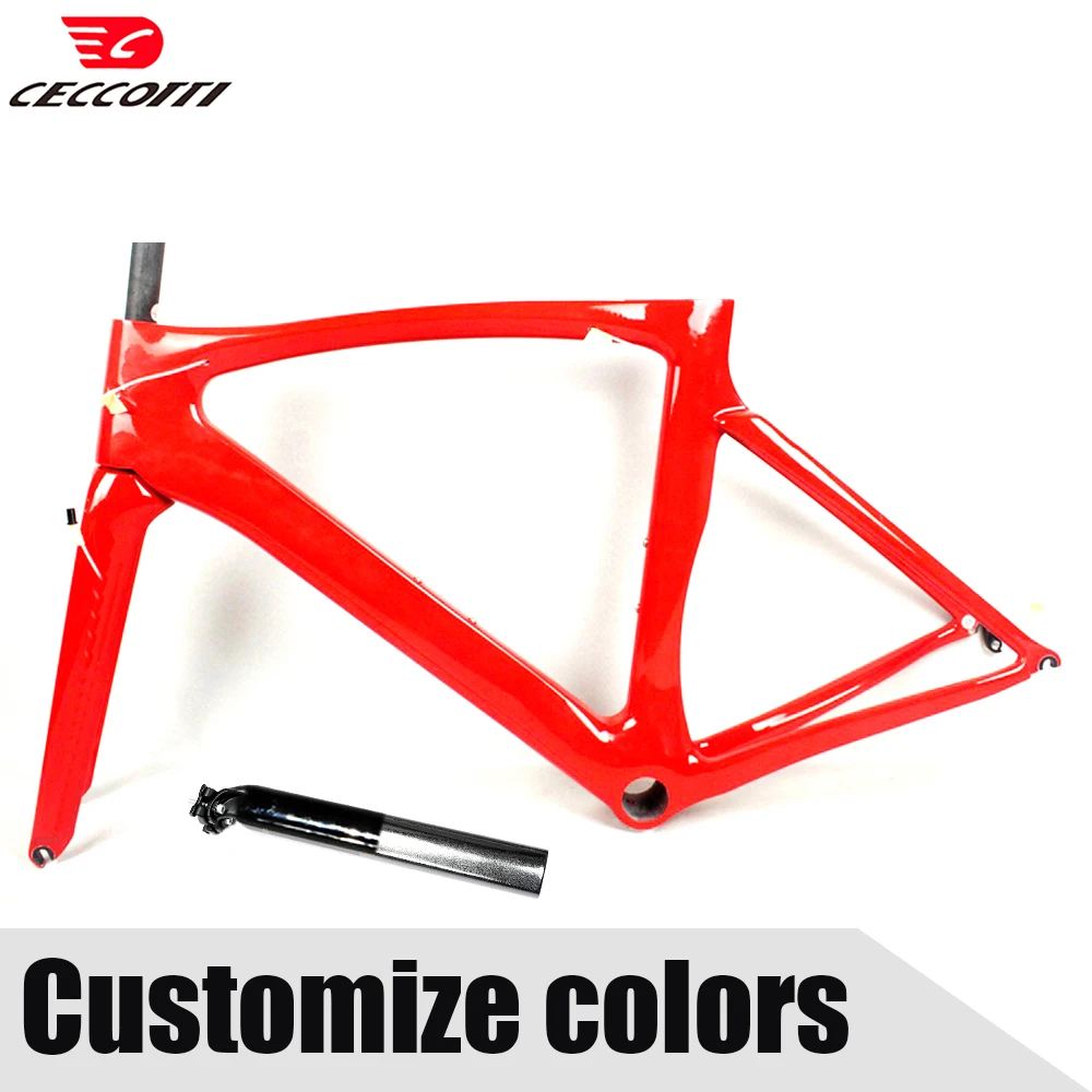 Carbon Road Bike Frame, Bicycle Frameset, Order Color for 700C Frame, Factory Price 2Year Warranty