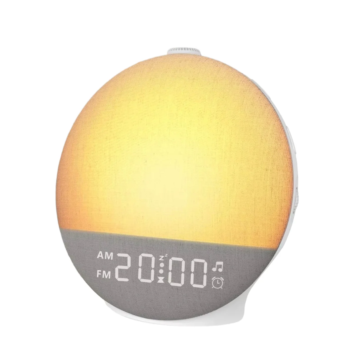 Wake Up Light Alarm Clock Sunrise Simulation Dimmable Night Light White Noise Machine with 30 Soothing Sounds for Heavy Sleeper