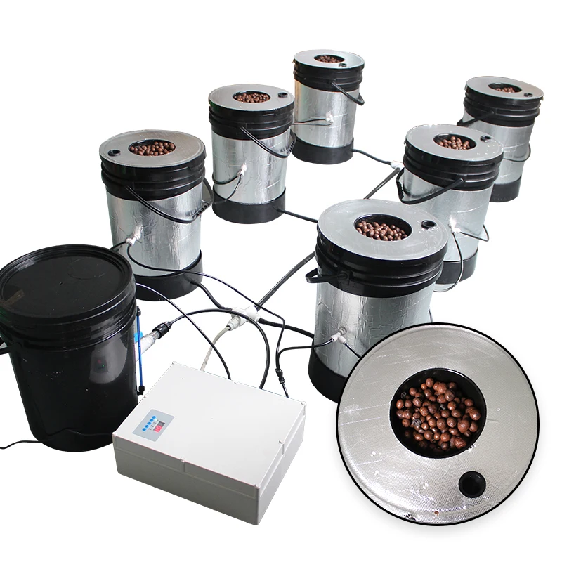 

Recirculating Aeroponics System 6pcs 5 Gallon Round Bucket. Cloner Bucket Hydroponic Growing Systems Custom Made Acceptable