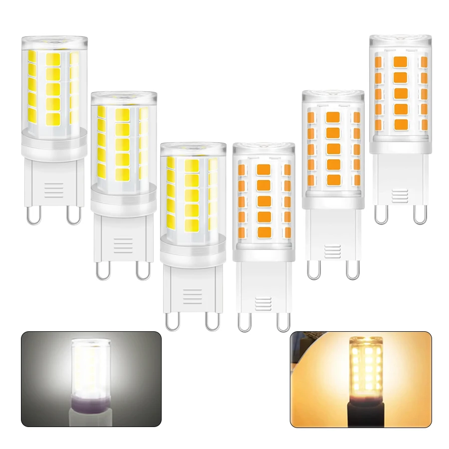 

G9 LED Bulb 33W Halogen Equivalent Bulbs Lampada LED Lamp 220V 3W 6000K 2700K 360 Lumens G9 LED Light Bulbs for Home Chandelier