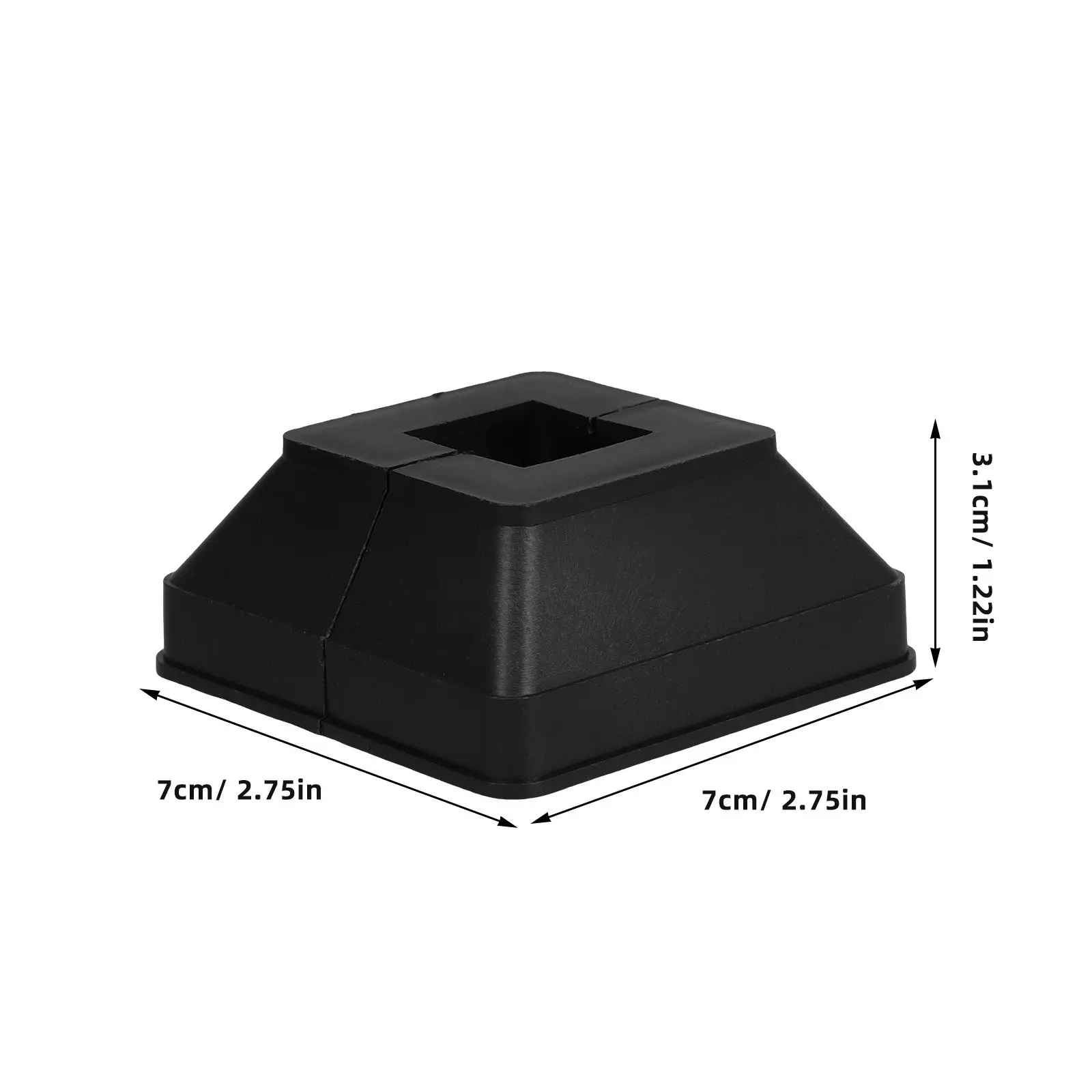 8Pcs Plastic Railing Foot Post Base Covers Outdoor Decor Skirt 20x20 Decoration Cap Fence Porch