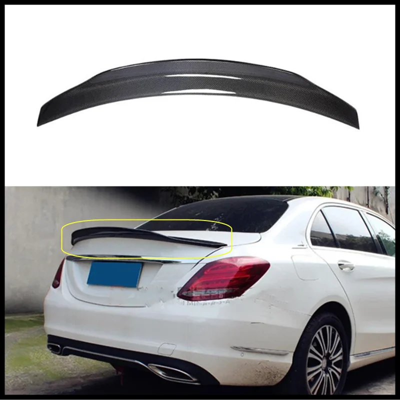 For Mercedes Benz E Class W213 E200 E260 E300 E63S 2016-2020 Real Carbon Fiber Spoiler High Quality P-SM WING TRUNK LIP Splitter