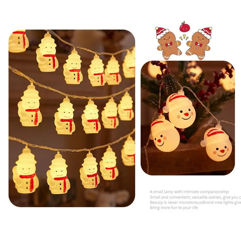 New 1.5M 10LED Christmas LED String Warm Light Colorful Festival Lamp Santa Claus Snowman DIY Garland Lights New Year