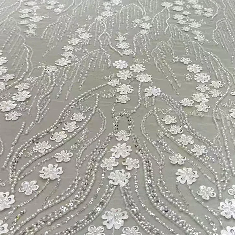 Новейшее французское 3D сетчатое кружево, расшитое бисером, ткань 2022, африканское, Нигерия, расшитое блестками, тонкое сетчатое кружевное женское свадебное платье