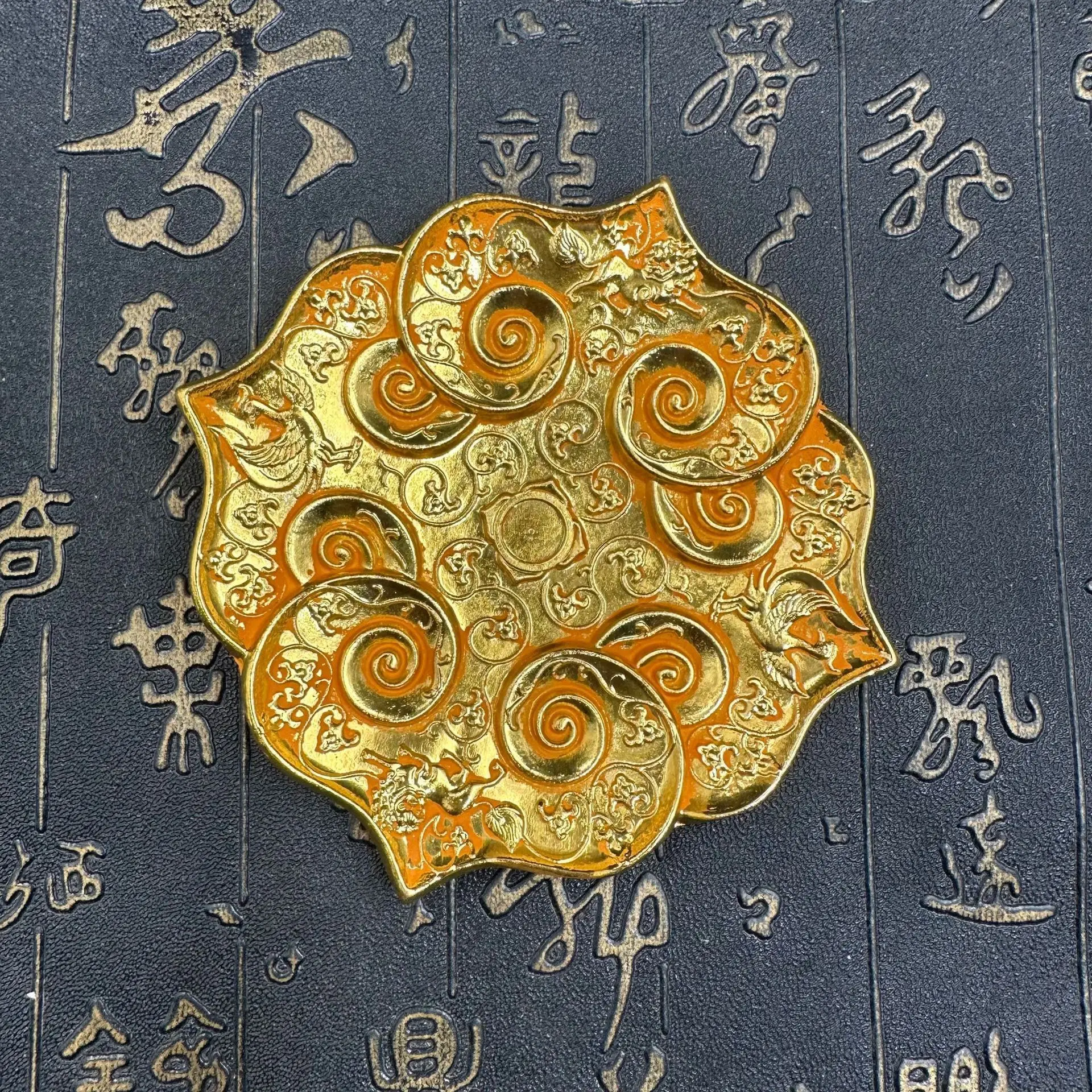 

Antique decoration wholesale alloy Datang Zhenguan words plates, film and television props, ornaments