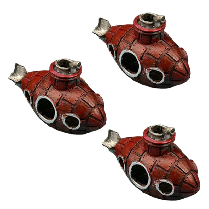 Resin Submarine Ornaments, Fish & Shrimp Shelter Landscaping Accessories, Suitable For Aquarium Fish Tank Decoration