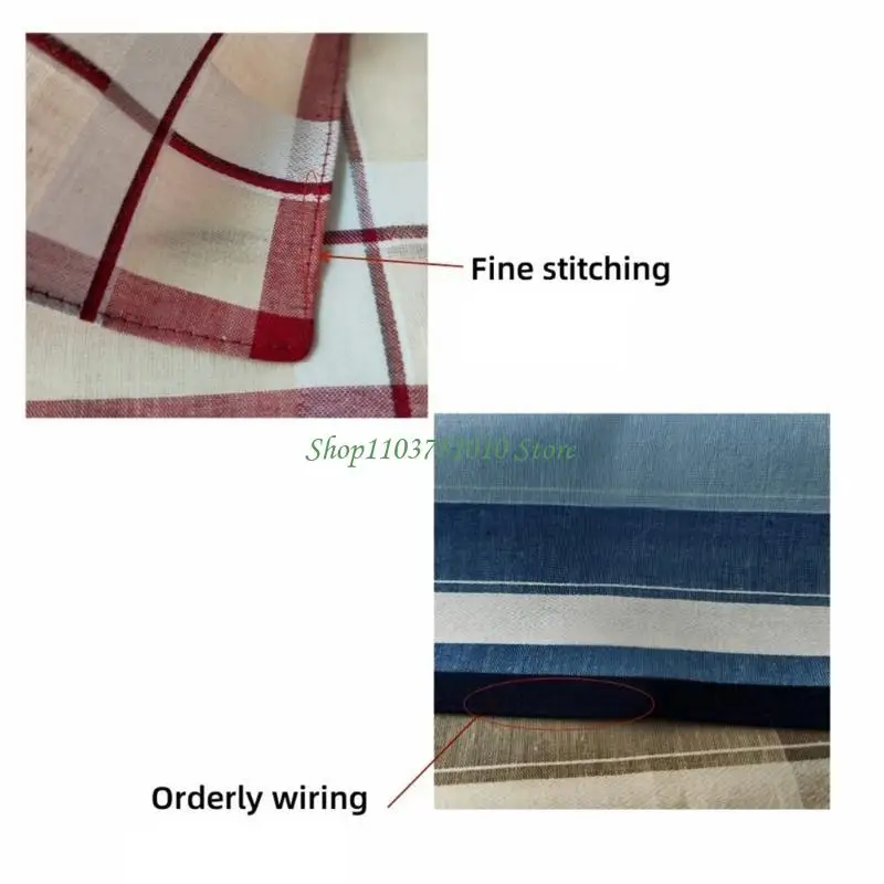 U55D 6Pieces Men's Handkerchiefs From Soft And Absorbent Cotton 40cm Handkerchief