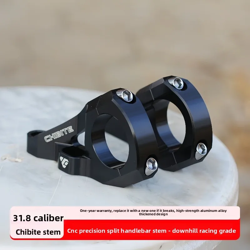 Chibite Downhill Dh Mountain Bike Double Shoulder Fork Lightweight Stem Cnc Stem 31.8/35 Diameter Split Type