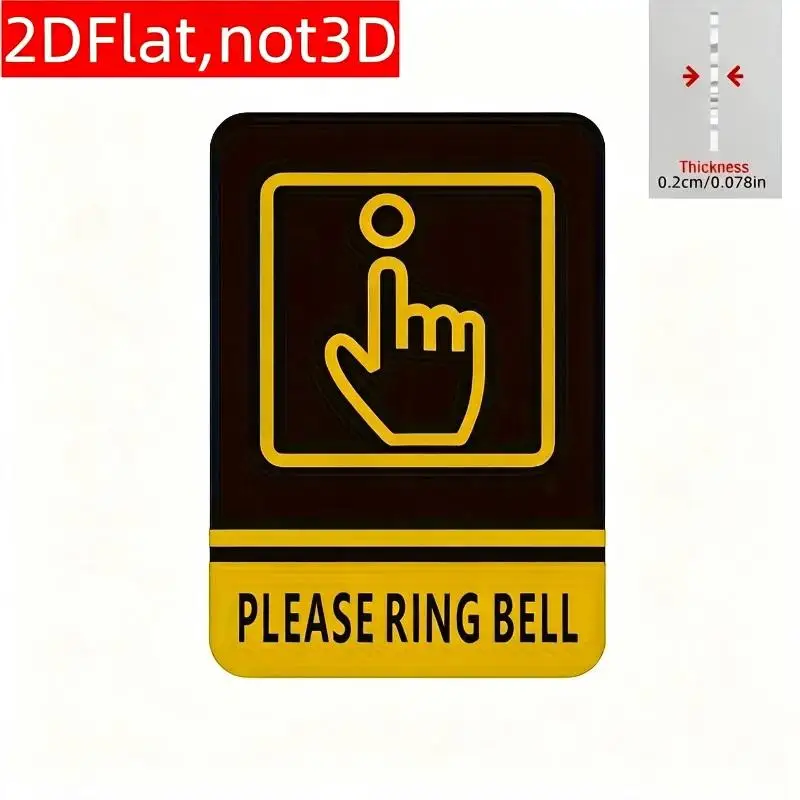 Funny Sign Please Ring Bell Waterproof: 2pcs Acrylic Sticker Warning Decal Car Door Retail