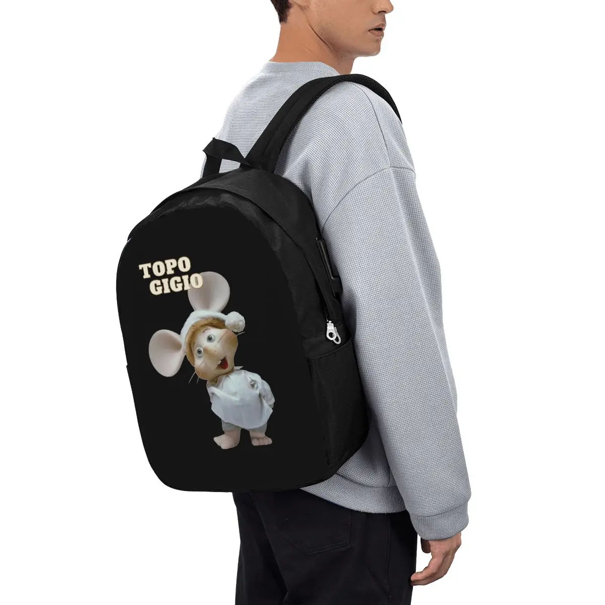 

Topo Gigio Backpack Travel Notebook Bag Computer College Student School Bag Laptop Shoulder Bags for Men Women