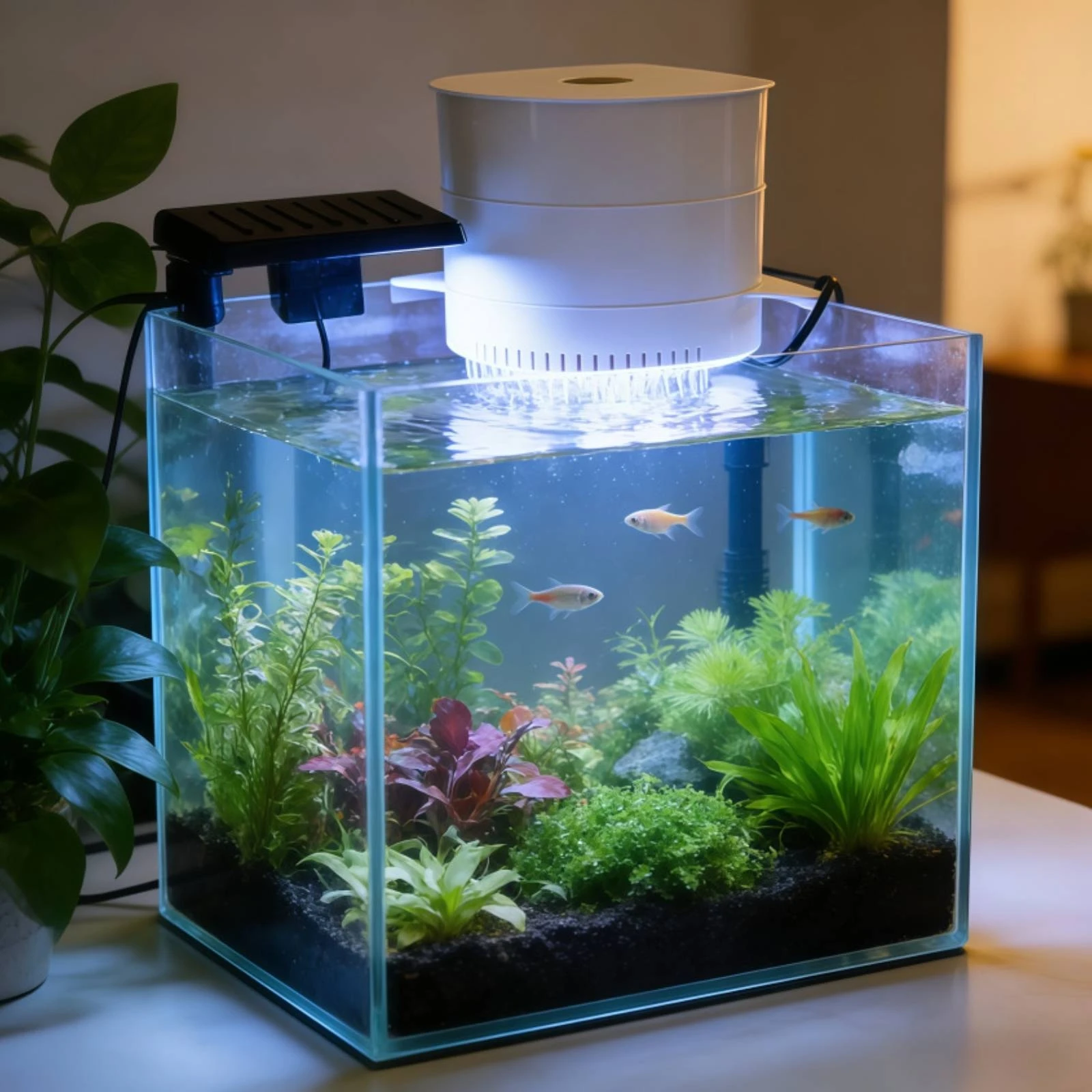 

Corner Filter Box Multi-Layer Filtration Waterfall Filter Box Pet Care Safe and Long-Lasting for Aquatic Pets Aquarium