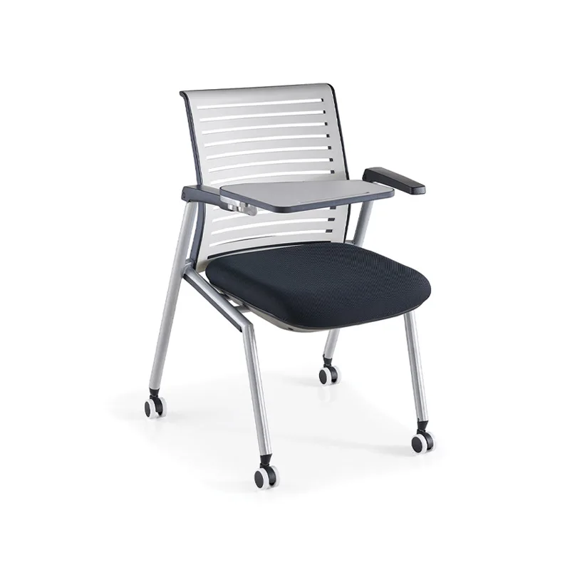Klappbarer Schulungsstuhl, Studentenschreibtisch, integrierter Besprechungsraum, Kunststoffrückenlehne, ergonomischer Stuhl