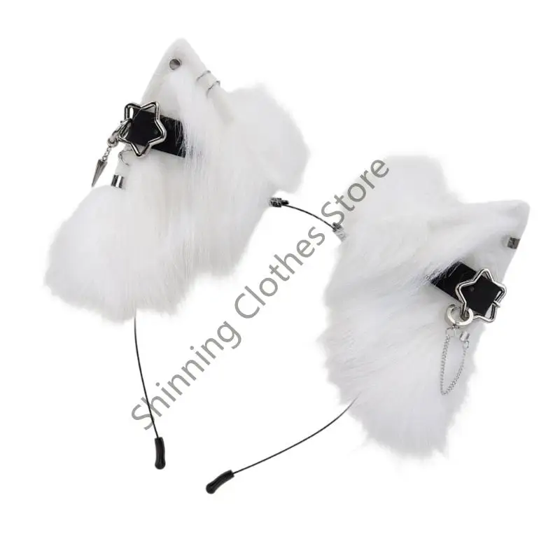 M68A morbida peluche per gatti auricolari per bambini e adulti Accessorio per foto costumi