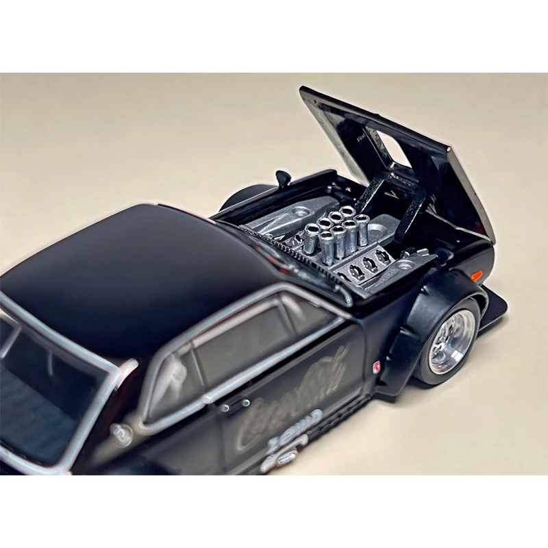 

Pop Race в наличии 1:64 Skyline GTR KPGC10 Hakosuka V8 Drift Chrome Black Zero литая диорама модель автомобиля игрушка