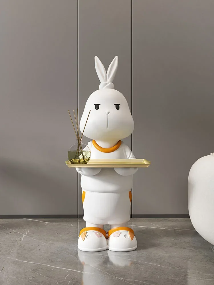 

Nordic Home Decor Cartoon Rabbit Statue Room Decor Large Resin Crafts Animal Sculpture Luxury Home Accessories Decoration Statue