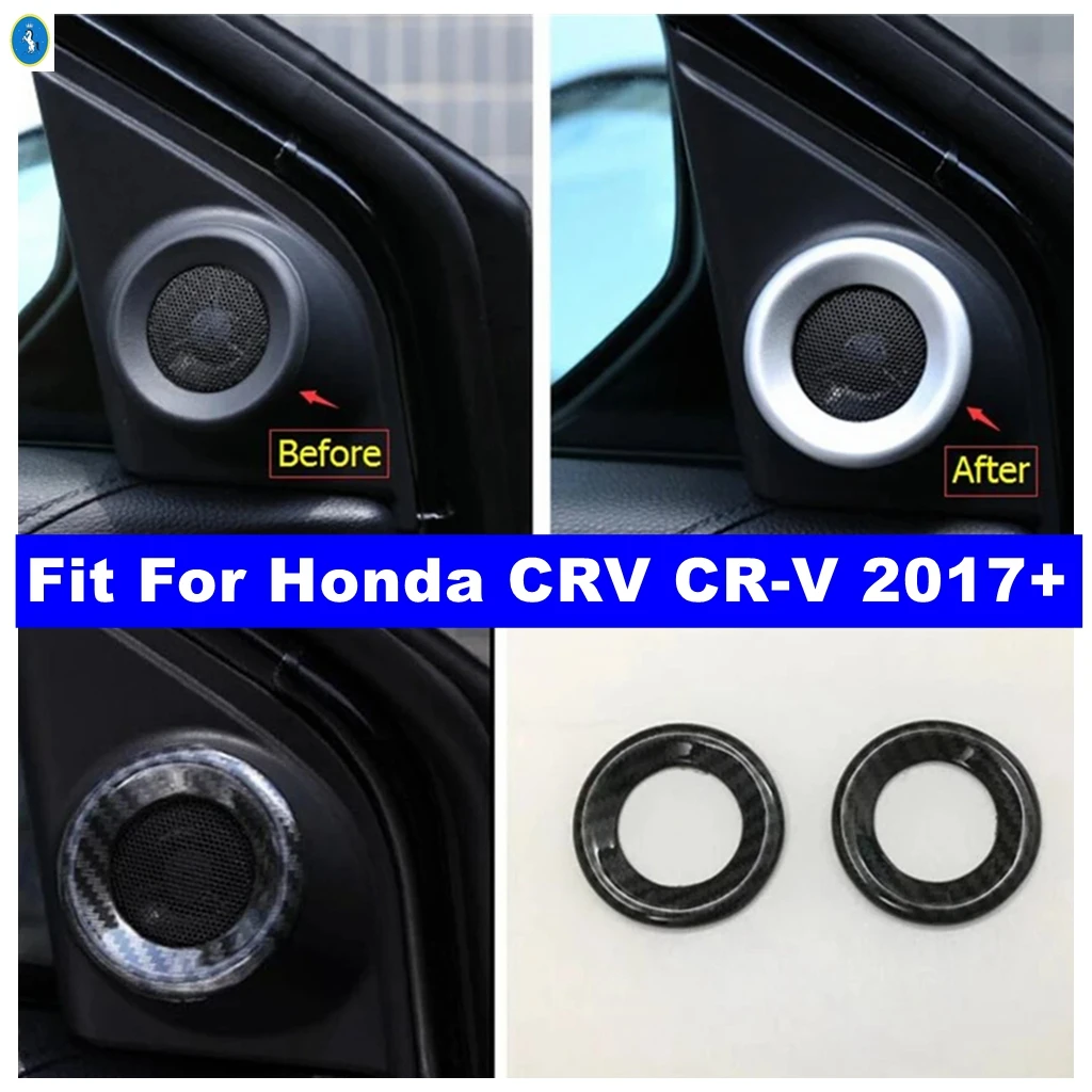 

For Honda CRV CR-V 2017 - 2020 Car Pillar A Stereo Speaker Audio Loudspeaker Sound Cover Trim Interior Accessories Carbon Fiber